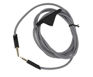 FAUOSWUK Câble D'extension pour Casque de Jeu, Cordon Durable et Flexible avec Contrôle du Volume pour PC Smartphone 2m