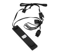FAUOSWUK Câble D'extension Répartiteur ARGB, 1 à 3 Connecteurs, RVB Adressable 5 V 3 Broches, avec Tissée, pour Ventilateur PC et Bandes Lumineuses LED (Noir)