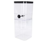 FAUOSWUK Cafetière à Goutte à Glace Pot D'infusion à Froid Portable Vitesse Réglable pour les Voyages à Domicile Verre SUS PP 400 Ml (3 Récipients, 1 Couvercle, 10 Papiers filtres) pour les Amateurs