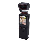 FAUOSWUK Caméra Portative, Caméscope à écran Tactile Grand Angle 4K HD 140° avec Objectif Rotatif à 180°, pour Les Voyages en Plein Air et Le Partage sur Les Réseaux Sociaux
