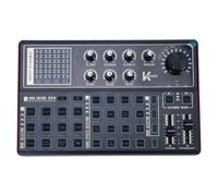 FAUOSWUK Carte Son en Direct pour Ordinateur, Table de Mixage Multi-DJ avec 12 Lumières LED électriques à 20 Effets Prédéfinis, pour Diffusion de Jeux sur PC, Podcast en Streaming en