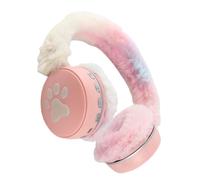 FAUOSWUK Casque Bluetooth avec Cache-Oreilles en Peluche et Conception