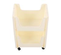 FAUOSWUK Chariot de Rangement Roulant, Conception Durable avec capacité Spacieuse, Organisateur Mobile pour Salle de Bain et Salon (Beige)