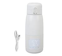 FAUOSWUK Chauffe-biberon Portable pour bébé, Chauffe-eau de Voyage sans Fil, Température Constante, Rechargeable par USB, pour le Lait Maternel (500 ml)