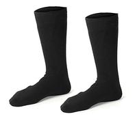 FAUOSWUK Chaussettes en Coton Chauffées par Batterie, Chaussettes électriques Noires Confortables avec Une Chaleur de 50 ℃, Empêchent Les Fissures des Pieds pour Le Ski et la Pêche, 16,3 X 4,1 Pouces
