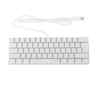 FAUOSWUK Clavier de Jeu RGB 61 Touches, Clavier Mécanique Filaire Compact avec Rétroéclairage RGB 8 Modes de Couleur et Technologie Anti-ghosting, pour PC, Ordinateur Portable et (Blanche)
