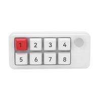 FAUOSWUK Clavier Mécanique Programmable 8 Touches avec 12 Modes Lumineux pour Clavier USB Clavérique câblé à Un Clavier Macro à Main (Blanc)