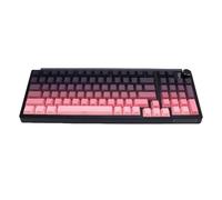 FAUOSWUK Clavier Mécanique sans Fil, 98 Touches RVB Clavier de Jeu rétro-éclairé avec Contrôle du Bouton pour la Fiche PC/Tablette et Lecture (Gradient Rose)