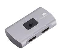 FAUOSWUK Convertisseur Bidirectionnel de Commutateur A/B 4K 60Hz pour l'enseignement Multimédia de Bureau Gris 8x4.5x1.5cm