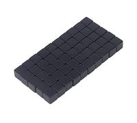 FAUOSWUK Dés de Jeu Carrés et Lisses pour Enfants, 50 Pièces, Petits Dés à écrire et à Essuyer, Développent L'intelligence des Enfants pour Le Divertissement (Noir)