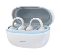 FAUOSWUK Écouteurs de Traduction AI, écouteurs sans Fil BT 5.4 à Oreille Ouverte avec Contrôle Tactile et Traduction Multilingue, pour L'apprentissage des Langues des Affaires en Voyage (Blanc)