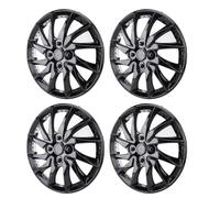 FAUOSWUK Enjoliveur de Roue élégant Anti-Rayures de 14 Pouces pour Escort, Matériau ABS Robuste, 4 Pièces pour Un Ajustement Universel sur n'importe Quelle Roue en Acier de 14 Pouces (Noire)