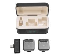 FAUOSWUK Ensemble de Microphones Lavalier sans Fil Polyvalents, pour Vlogs, Flux en Direct, Entretiens, en Temps Réel, Matériau ABS Unique