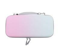 FAUOSWUK Étui de Transport pour Switching 2, Pouche de Coquille Dure Portable Portant Un Sac de Jeu de Voyage avec Un Intérieur rembourré EVA et à Micro-Fibre Doux Durable Tient 10 Matchs (Vert Rose)