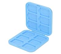 FAUOSWUK Étui pour Cartes de Jeu 2 en 1, Porte-Carte de Jeu à Commutation avec 12 Emplacements en Silicone pour Carte de Stockage, Mémoire SDHC (Bleue)