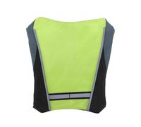 FAUOSWUK Gilet de Course à LED, Panneau Lumineux Clignotant activé par Le Son, 7 Couleurs, 4 Modes D'éclairage, Panneau Lavable Amovible Rechargeable, avec Sangles élastiques (Jaune)
