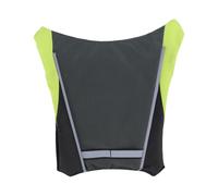 FAUOSWUK Gilet de Course à LED, Panneau Lumineux Clignotant activé par Le Son, 7 Couleurs, 4 Modes D'éclairage, Panneau Lavable Amovible Rechargeable, avec Sangles élastiques (Grise)