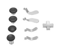 FAUOSWUK Joysticks en Métal de Remplacement pour Contrôleur Série 2 Core avec 4 Joysticks Interchangeables 4 Palettes 1 D Pads, Pièces Accessoires pour Modèle 1797 (Gris argenté)