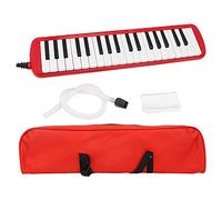 FAUOSWUK Keyboard Portable Melodica 37 Touches, Instrument de Piano à Air Melodica Instrument avec Porte-parole et Sac de Rangement Instrument de Musique pour Amateur de Musique (Rouge)