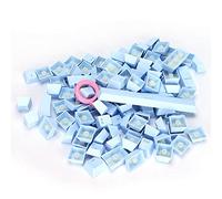FAUOSWUK Keycaps de Clavier Mécaniques Keycaps 108 Clé Clé Ergonomic Design Text D'injection à Deux Couleurs 13 Couleurs avec Matériau PBT de Haute qualité pour 61/64/87/104/108 CLÉ Clave (Bleu