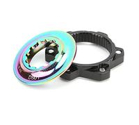 FAUOSWUK Kit de Conversion de Verrouillage Central anodisé CNC Haute Résistance vers Adaptateur 6 Trous pour un Freinage Rapide, Performances Stables, pour Verrouillage Central de Moyeu de Vélo,