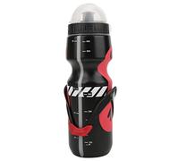 FAUOSWUK Kit de Support de Porte-Bouteille d'eau en Forme de V pour Vélo de Montagne, avec Couvercle Anti-poussière, adapté aux Cyclistes, Polyéthylène Noir, 650ml (Porte-bidon)