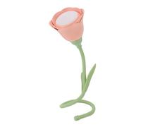 FAUOSWUK Lampe de Table Veilleuse Fleur Rose, Gradation Infinie, Col de Cygne Flexible, Pièce Décorative, Chambre à Coucher