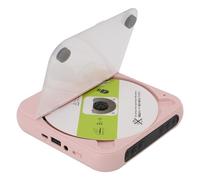 FAUOSWUK Lecteur CD Portable, Lecteur de Musique Stéréo Rechargeable BT 5.3 avec Entrée USB AUX, pour Les Exercices de Voyage à Domicile et en Voiture