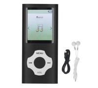 FAUOSWUK Lecteur MP3 MP4 Player Lecteur Audio Numérique Écran de Couleur de 1,8 Pouce Carte Mémoire 16 Go Sound sans Perte sans Perte avec Un Stockage Extensible pour L'étude du (Noir)