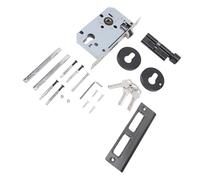 FAUOSWUK Levier de Porte D'entrée à clé avec Panneau renforcé et Grand Bouton pour un Fonctionnement Fluide, adapté aux Chambres et Bureaux, fabriqué en Fer et Alliage D'aluminium