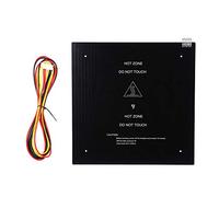 FAUOSWUK Lit chauffé au Substrat en Aluminium 24V 220W, Coussin de Chauffage de Lit Chaud 310x310 Mm pour Imprimante 3D avec Accessoires de Câble
