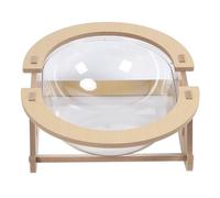 FAUOSWUK Lit Transparent pour Chat, Structure Stable et Spacieuse avec Fonction de Bascule, Hamac Transparent élégant pour Dormir et Se Prélasser