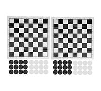 FAUOSWUK Lot de 2 Jeux de Dames Internationaux en Plastique Léger pour L'amélioration des Compétences Intellectuelles, adapté à Les âges, pour Les Fêtes et Le Camping en Plein Air