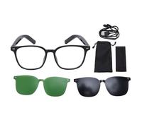 FAUOSWUK Lunettes de Traduction de L'IA, Lunettes D'interprétation Simultanées Intelligentes avec élimination de la Lentille Magnétique 118+ Traduction en Langue, Audio Oreille avec