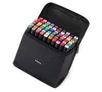 FAUOSWUK Marqueurs Double Pointe 60 Couleurs, Pointe Fine et Large pour Dessin et Graffiti, Matière Plastique, pour Adultes et Enfants, 7,1 X 6,7 X 3,9 Pouces