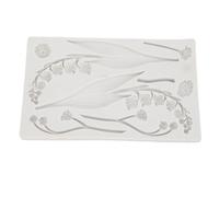 FAUOSWUK Moule en Silicone élégant Lily of The Valley pour Décoration de Gâteau au Chocolat en Forme de Fleur, Sûr et Flexible pour les Amateurs de Pâtisserie, -104 ℉ à 446 ℉