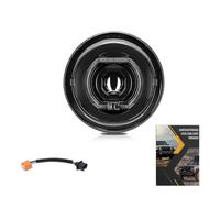 FAUOSWUK Phare LED Rond de 7 Pouces pour Motos, Clignotant, Indicateur Lumineux, Clignotant avec Faisceau Haut 6000 Lm, Faisceau Bas 5000 Lm et Connecteur H4 pour Motos, Voitures