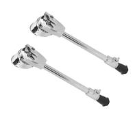 FAUOSWUK Pied de Grosse Caisse chromé Durable avec Support Fixe, Support de Batterie Robuste pour Accessoire Musical, 2,3 Pouces, 2 Pieds de Batterie, Universel argenté