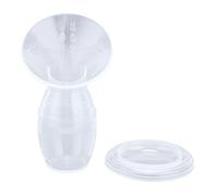 FAUOSWUK Pompe à Lait Manuelle, Bouteille de Collecteur de Lait en Silicone de qualité Alimentaire pour L'allaitement, avec Adsorption de Vide et Conception Anti-fuyant, Portable pour (Transparent)