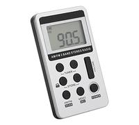 FAUOSWUK QQT103 Mini Radio FM AM Portable, Récepteur Radio Stéréo Professionnel avec Haute sensibilité et écran LCD, avec écouteurs (Argent)