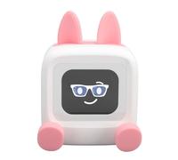 FAUOSWUK Réveil Intelligent avec Haut-Parleur Bluetooth, Mode Album GIF avec écran de 2,01 Pouces, avec Stock et Affichage Virtuel, pour la Décoration de la Maison, du Bureau, de la (Rose)