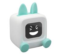 FAUOSWUK Réveil Intelligent avec Haut-Parleur Bluetooth, Mode Album GIF avec écran de 2,01 Pouces, avec Stock et Affichage Virtuel, pour la Décoration de la Maison, du Bureau, de la (Vert Clair)