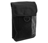FAUOSWUK Sac D'équipement en Maille de Plongée, Sac en Filet Portable 21x14cm avec Bouton-pression, pour le Stockage D'équipement de Plongée Sous-marine (Noire)