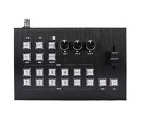 FAUOSWUK Switcher Vidéo, SDI HD Multimedia Live Streaming Switcher avec 1 Way SDI Entrée 3 Entrées HD 2 Sorties HD, pour la Production de Télévision Broadcast Production Interview en (Bouchon UE)