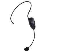 FAUOSWUK Système de Microphone Casque sans Fil, 2,4 G UHF, avec Prise 3,5 Mm et 6,35 Mm, Oreillette ou Micro Portatif pour l'enseignement, Le Fitness, Le Guide Touristique, (1 à 1)