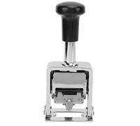 FAUOSWUK Tampon Numérique Auto-encreur, Tampon de Numérotation Automatique, Poignée Durable en Alliage de Zinc à 5 Chiffres avec Conception en Caoutchouc Brillant pour la comptabilité