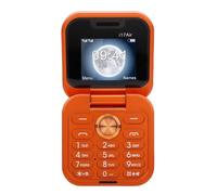 FAUOSWUK Téléphone à Clapet débloqué, Téléphone Portable GSM Double SIM avec BT 4.0 et Grandes Touches, pour Personnes âgées et Voyages, Portable à Clapet Compact avec R (Orange)
