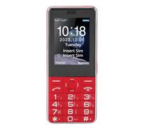 FAUOSWUK Téléphone Portable débloqué, Téléphone de Base à Grande Touche avec écran Couleur de 2,4 Pouces, Double SIM 2G GSM 900/1800 MHz, Haut-Parleur D'appel d'urgence SOS, pour (Rouge)