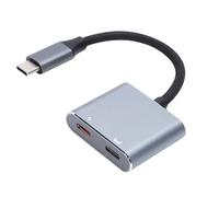 FAUOSWUK Type C vers Lunettes et Adaptateur de Charge, Connecteur de Lunettes AR à Double Usage avec Transmission HD 4K 60 Hz et Charge Rapide 100 W, Compatible avec 2 Pro Air