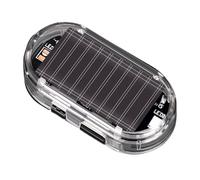 Fausse alarme à énergie solaire lumière LED, lampe d'avertissement de sécurité clignotante antivol avec panneau solaire, lumière de simulation du système de sécurité de voiture universelle, support ad